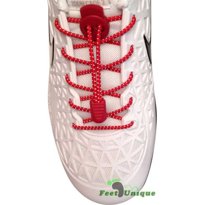 Reflective lock red shoelaces