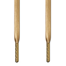 Gold leather shoelaces