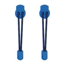 Elastic lock black & blue shoelaces