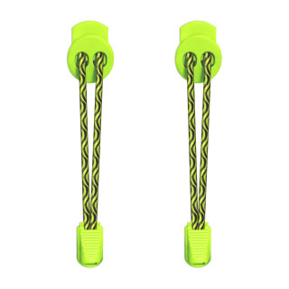 Elastic lock black & neon yellow laces