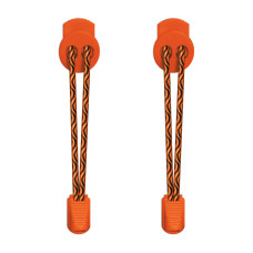 Elastic lock black orange laces