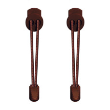 Elastic stripes dark brown shoelaces