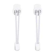 Reflective lock white shoelaces
