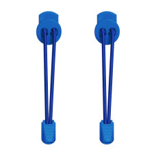 Elastic lock blue shoelaces