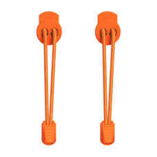 Elastic lock orange shoelaces