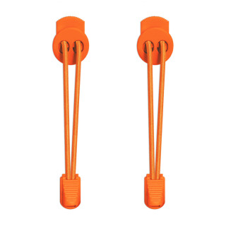 Elastic lock orange shoelaces