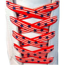 Red With Blue Stars shoelaces
