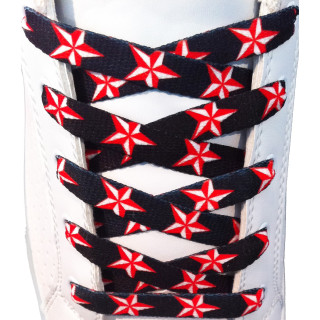 Red stars shoelaces