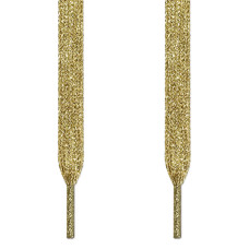 Metallic gold shoelaces