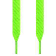 Extra wide neon green shoelaces