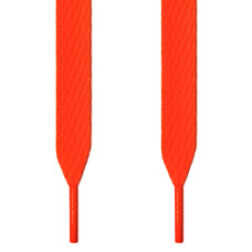Extra wide neon orange shoelaces