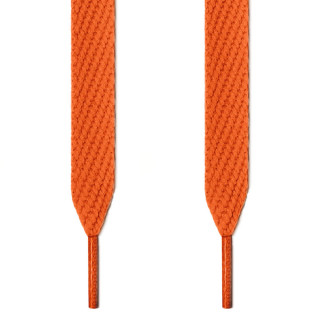Extra wide orange shoelaces
