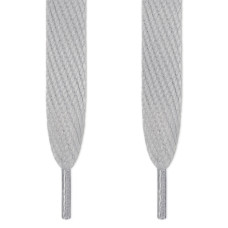 Super wide light grey shoelaces