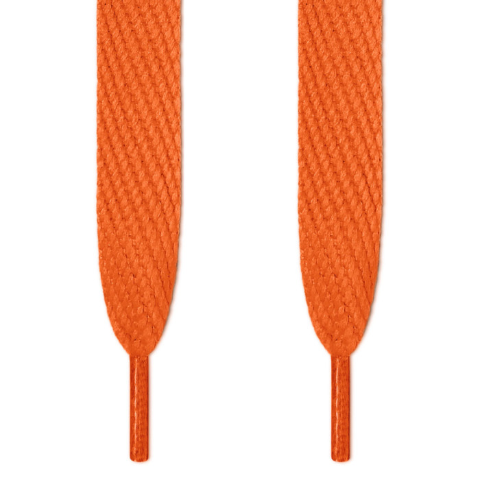 Super wide orange shoelaces
