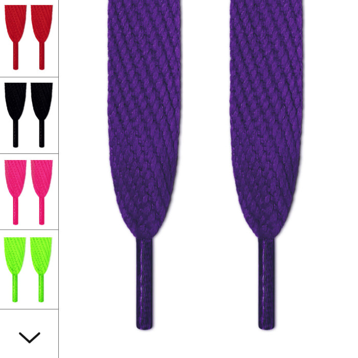 Super wide purple shoelaces