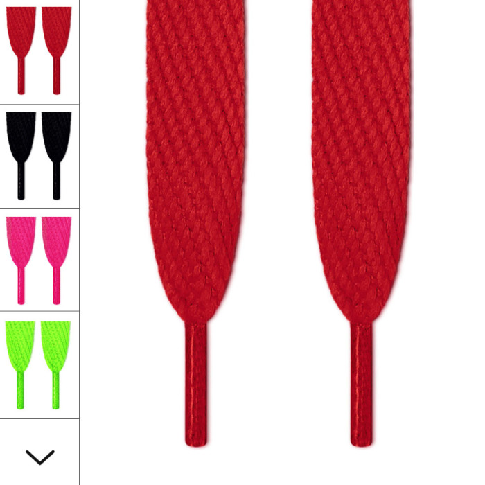 Super wide red shoelaces
