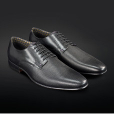 Black "No-Tie" shoelaces for dress shoes