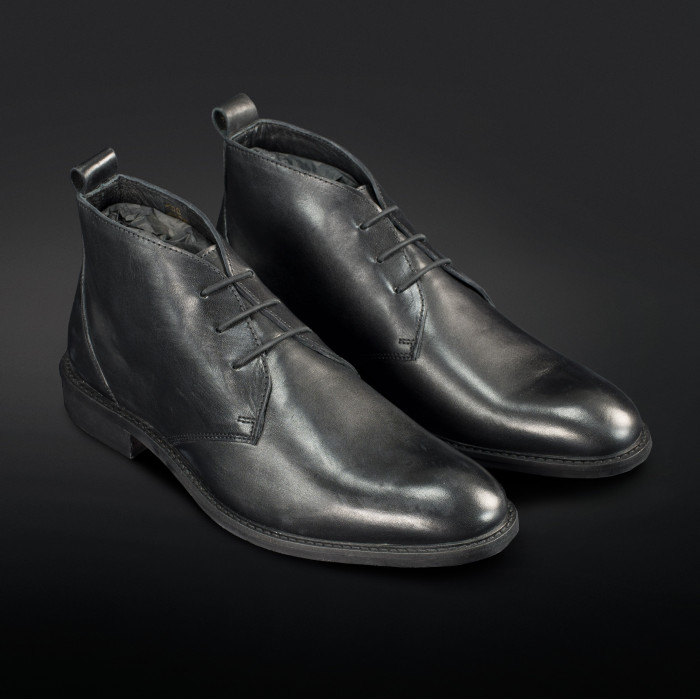 Black "No-Tie" shoelaces for dress shoes
