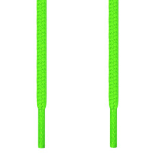 Round neon green shoelaces