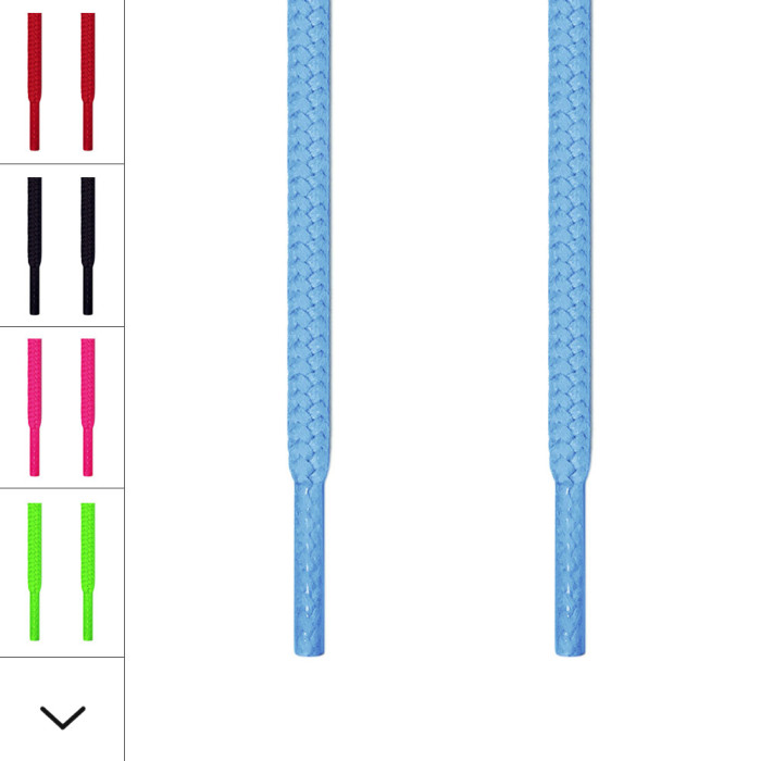 Round light blue shoelaces