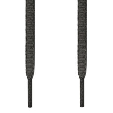 Oval dark grey shoelaces