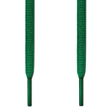 Oval green shoelaces