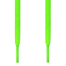 Oval neon green shoelaces
