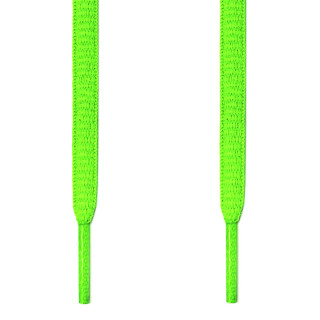 Oval neon green shoelaces