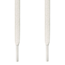 Oval white shoelaces