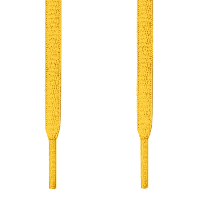 Oval yellow shoelaces