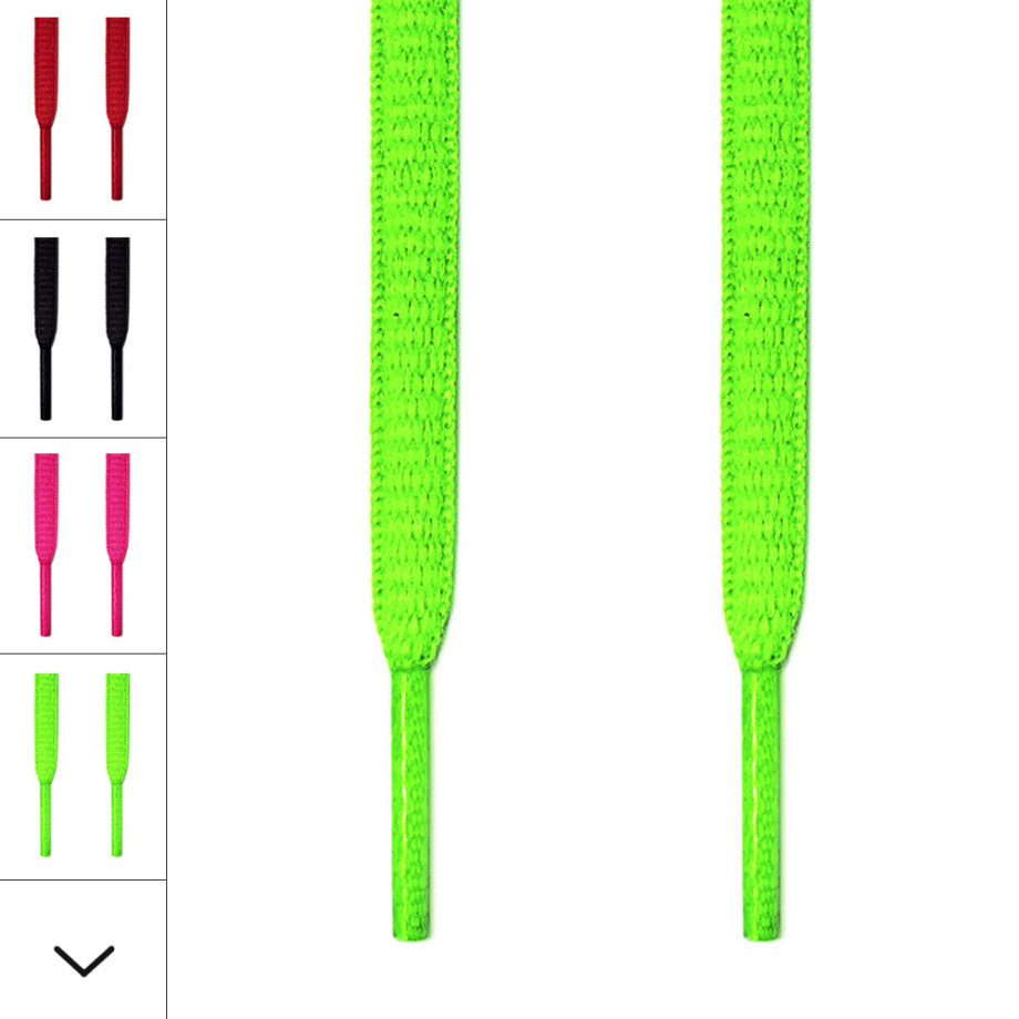 Oval Neon Green Shoelaces ← Exceptional for sports shoes