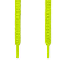 Elastic flat neon yellow shoelaces (no tie)