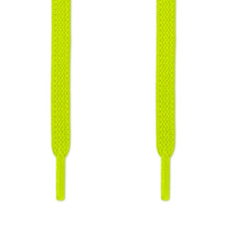 Elastic flat neon yellow shoelaces (no tie)