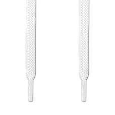 Elastic flat white shoelaces (no tie)