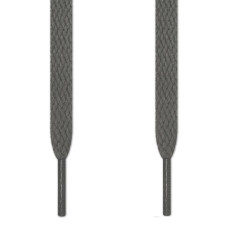 Flat dark grey shoelaces