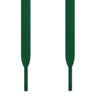 Flat green shoelaces
