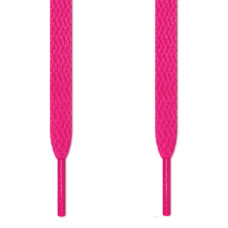 Flat hot pink shoelaces