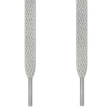 Flat light grey shoelaces