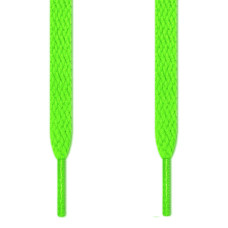 Flat neon green shoelaces