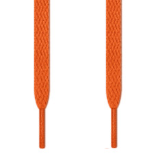 Flat orange shoelaces