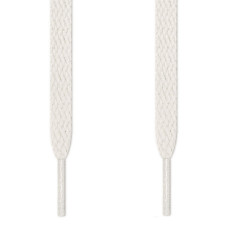 Flat white shoelaces
