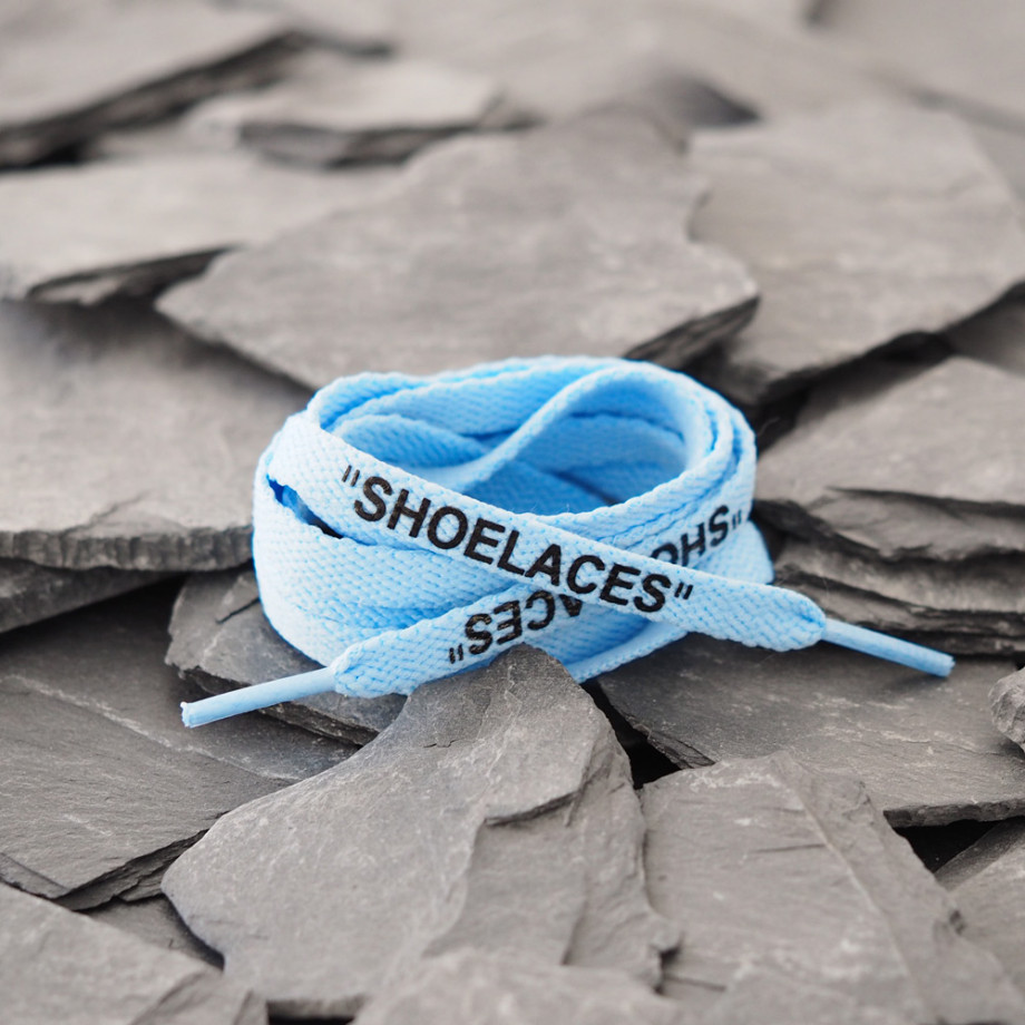 más lejos retrasar Sicilia University Blue "OFF-WHITE" Shoelaces to renew your favorite Nike shoes!