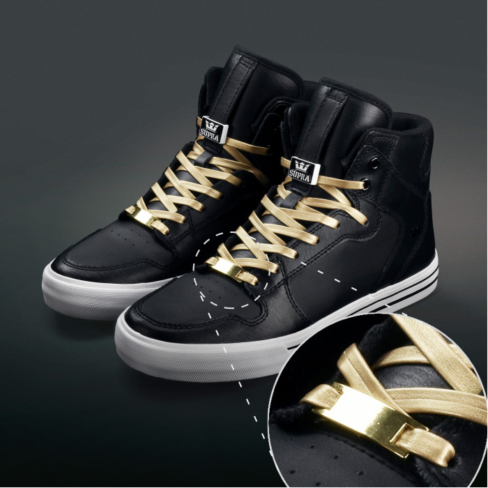 Gold shoelace charms